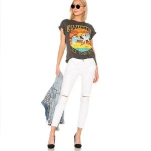Current Elliott High Waist Stiletto Denim Destroyed White 27